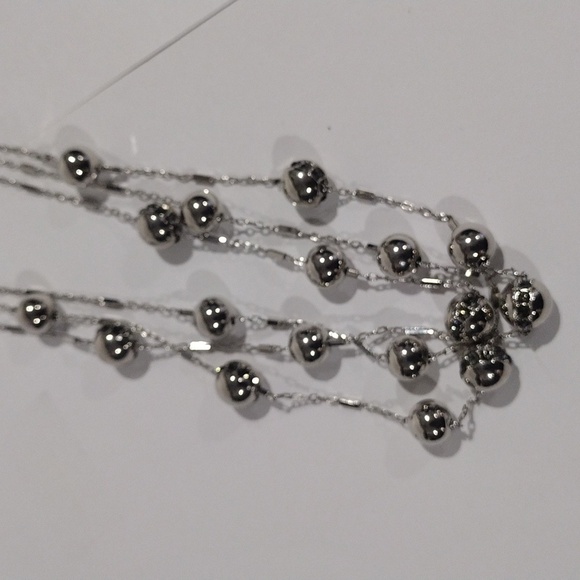 Coldwater Creek Multi-Strand Necklace – Silver Elegant Layered Beads Jewelry 18" - Picture 6 of 12